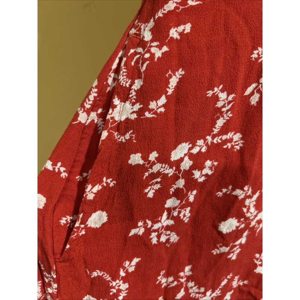 Abercrombie Fitch Floral Dress Puff Sleeves Smocking Peasant Milkmaid Dress XL - Picture 5 of 12